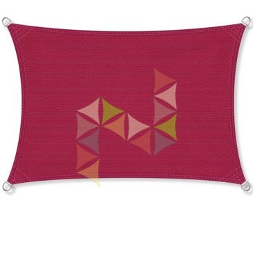   3,5 x 4,5 m - es napvitorla [Standard PLUS HDPE - Borvörös]