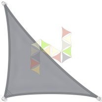   3,6 x 3,6 x 5,1 m - es napvitorla [Standard PES BASIC - Világosszürke]