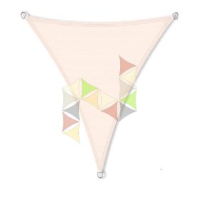 3 x 4 x 4 m - es napvitorla [Standard HDPE - Krém]