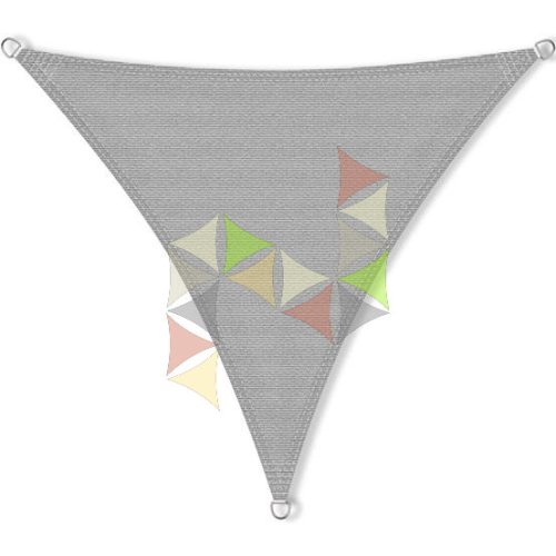 3,6 x 3,6 x 3,6 m - es napvitorla [Standard PLUS HDPE - Világosszürke]