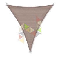   4 x 5 x 5 m - es napvitorla [PRE 950 HDPE - Schlammgrau (950 160)]