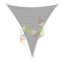 4 x 5 x 5 m - es napvitorla [PRE 950 HDPE - Light grey (950 170)]
