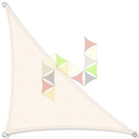   4,6 x 4,6 x 6,5 m - es napvitorla [Standard PLUS HDPE - Krém]