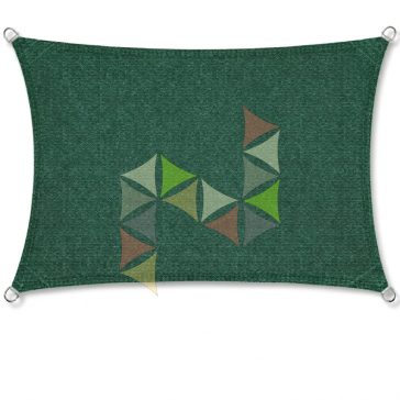   4 x 6 m - es napvitorla [PRE 950 HDPE - Dark green (950 180)]