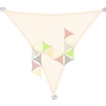   3,6 x 3,6 x 3,6 m - es napvitorla [Standard PES BASIC - Krém]