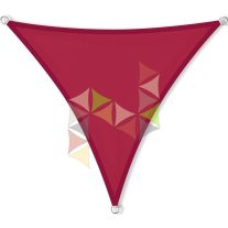   3,6 x 3,6 x 3,6 m - es napvitorla [Standard PLUS PES - Borvörös]