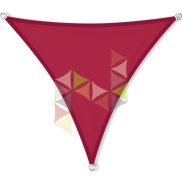 4 x 4 x 4 m - es napvitorla [Standard PLUS PES - Borvörös]