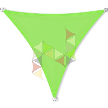  4 x 4 x 4 m - es napvitorla [Standard PLUS PES - Világoszöld]