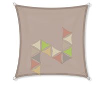   3,6 x 3,6 m - es napvitorla [Standard PES UPF 50+ - Cappuccino]