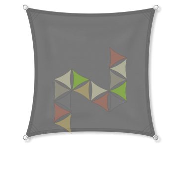   2 x 2 m - es napvitorla [Standard PES UPF 50+ - Grafitszürke]