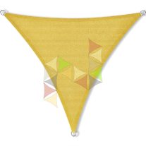   5 x 5 x 5 m - es napvitorla [PRE 950 HDPE - Sunshine yellow (950 040)]