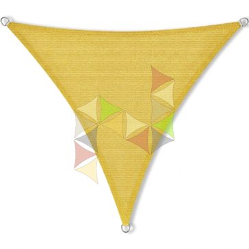   5 x 5 x 5 m - es napvitorla [PRE 950 HDPE - Sunshine yellow (950 040)]