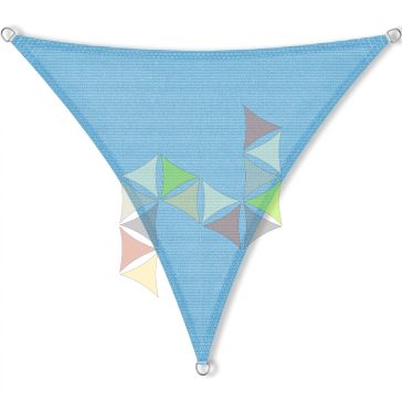   5 x 5 x 5 m - es napvitorla [PRE 950 HDPE - Ocean blue (950 080)]