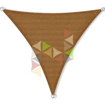   5 x 5 x 5 m - es napvitorla [PRE 950 SG HDPE - Karamell (950 190)]