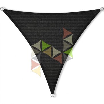 5 x 5 x 5 m - es napvitorla [Standard MAX HDPE - Fekete]