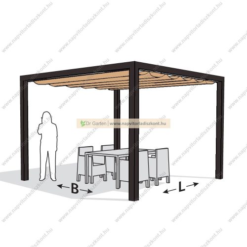 Standard MAX ALU pergola [3,19 x 3,19 m]